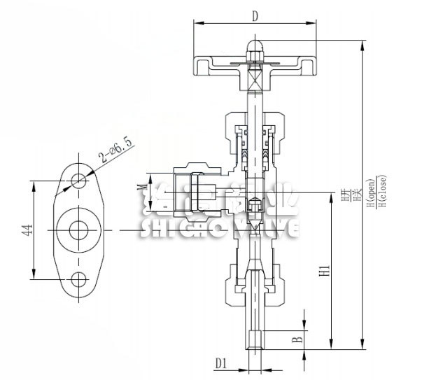 低溫壓力表閥尺寸圖