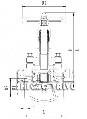 短軸低溫截止閥尺寸圖