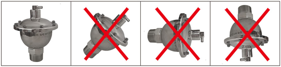 快裝衛生級排氣閥安裝示意圖