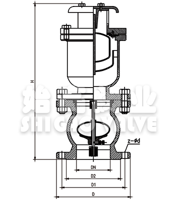 防水錘高壓空氣閥尺寸圖