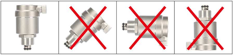 不銹鋼自動(dòng)排氣閥安裝示意圖