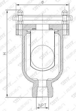 美標螺紋排氣閥尺寸圖