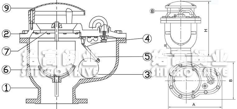 動(dòng)力式高速進(jìn)排氣閥尺寸圖