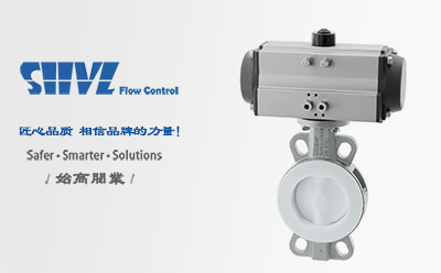 氣動(dòng)對夾式襯氟蝶閥