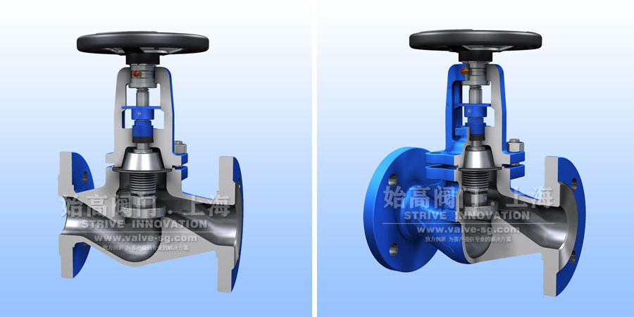 不銹鋼波紋管截止閥結構