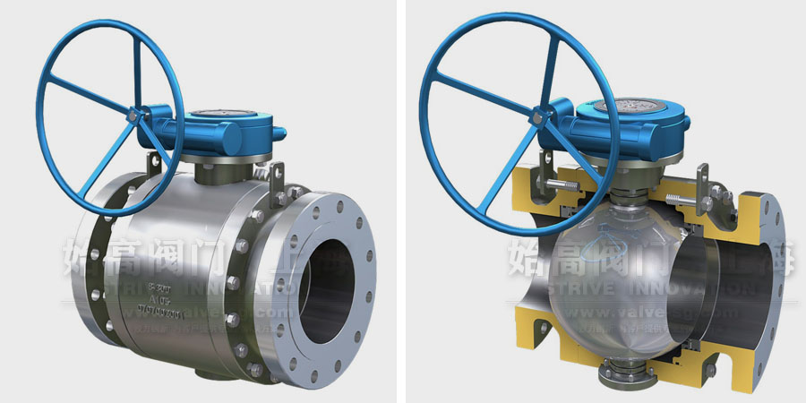 三段式固定式球閥結構