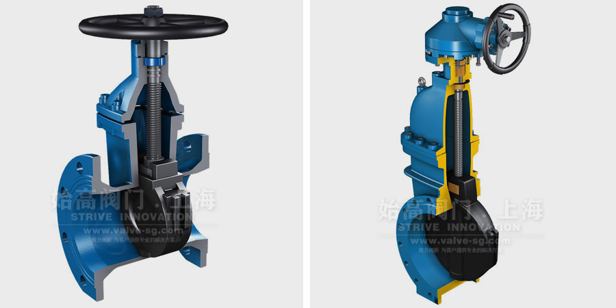 彈性座封閘閥結構