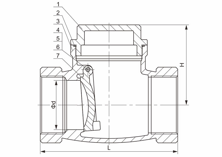 內螺紋旋啟式止回閥外形尺寸