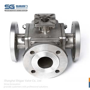 高平臺三通法蘭球閥圖2