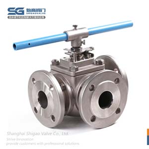 低平臺三通法蘭球閥圖1