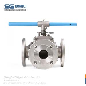 低平臺三通法蘭球閥圖1