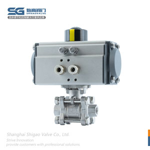 DN8氣動(dòng)三片式螺紋球閥