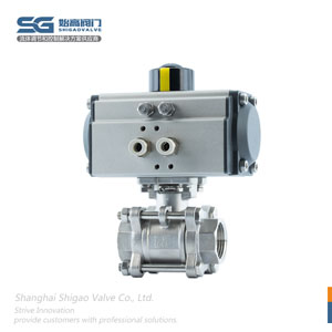 DN25氣動(dòng)三片式螺紋球閥