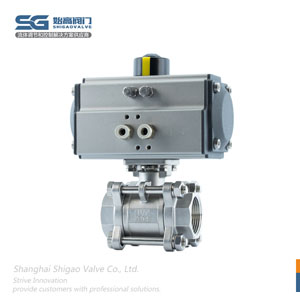 DN32氣動(dòng)三片式螺紋球閥