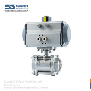 DN40氣動(dòng)三片式螺紋球閥