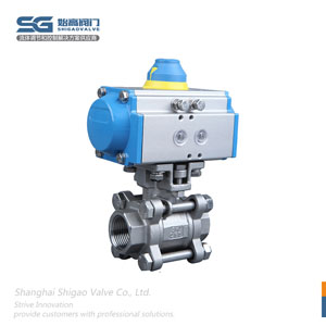 氣動(dòng)三片式螺紋球閥