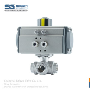 DN15氣動(dòng)L型螺紋三通球閥