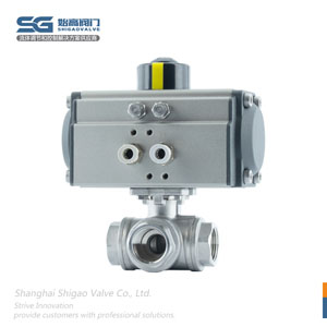 DN20氣動(dòng)L型螺紋三通球閥