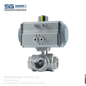 DN32氣動(dòng)L型螺紋三通球閥