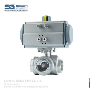 DN40氣動(dòng)T型螺紋三通球閥