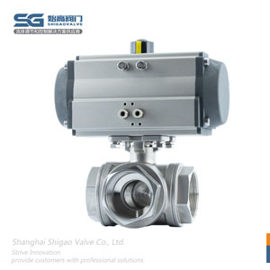 DN65氣動(dòng)L型螺紋三通球閥