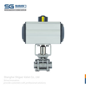 CF8氣動(dòng)三片式高溫球閥