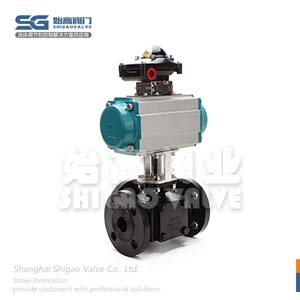 氣動(dòng)法蘭三通球閥圖3