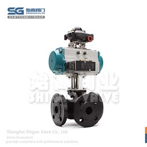 氣動(dòng)法蘭三通球閥圖4