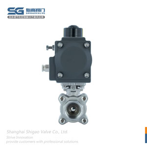 氣動(dòng)三片式不銹鋼高壓球閥