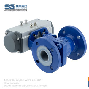 氣動(dòng)鑄鋼襯氟球閥