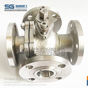 法蘭四通球閥圖2