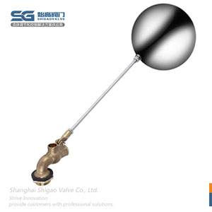 黃銅90度帶彎頭浮球閥