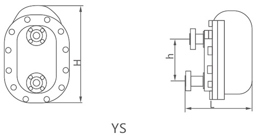 UNA23杠桿浮球式疏水閥尺寸圖