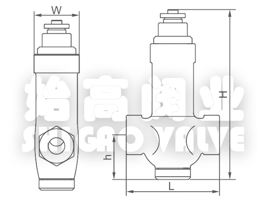 STB恒溫熱靜力波紋管式疏水閥尺寸圖