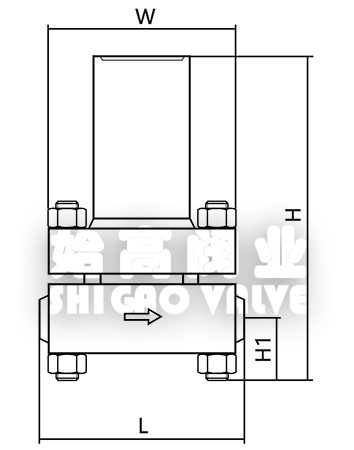 TB82W雙金屬片式疏水閥排量尺寸圖
