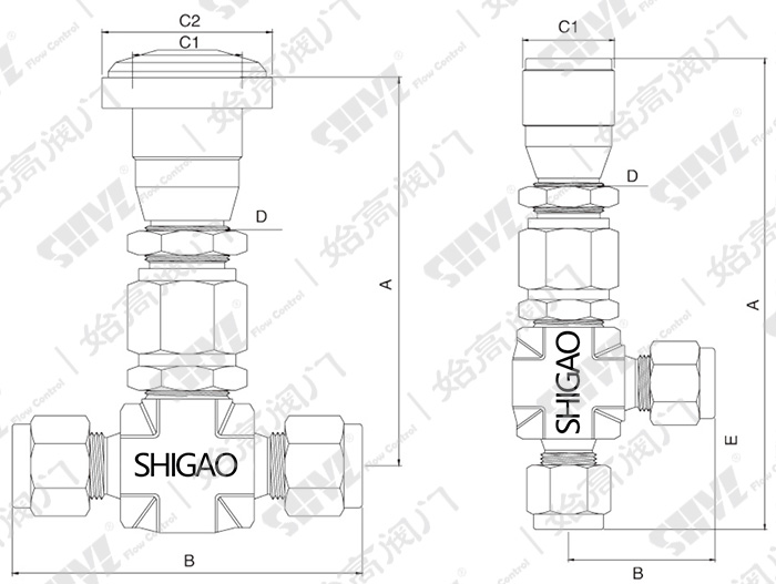 內螺紋微調閥尺寸圖