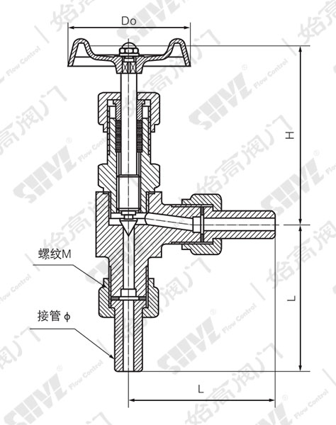 角式針型閥結構圖