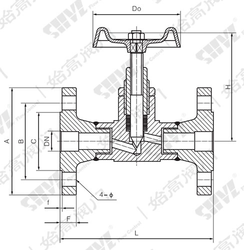 法蘭針型閥結構圖