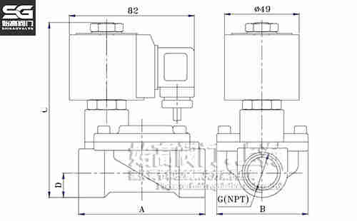 螺紋噴泉電磁閥尺寸 螺紋噴泉電磁閥尺寸