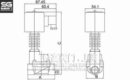 螺紋先導活塞式高溫電磁閥尺寸 螺紋先導活塞式高溫電磁閥尺寸