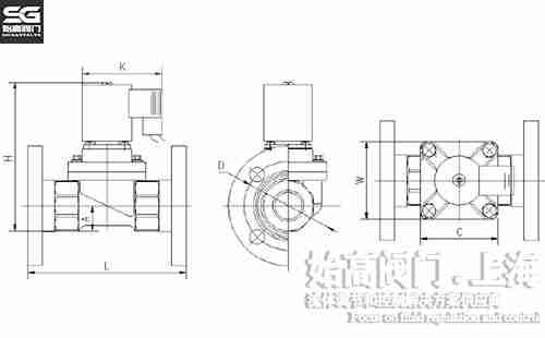 法蘭塑料電磁閥尺寸 法蘭塑料電磁閥尺寸