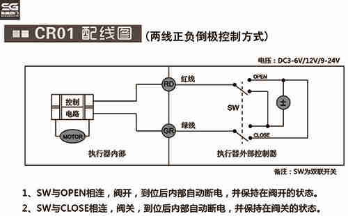 微型電動(dòng)球閥CR01接線(xiàn)圖 微型電動(dòng)球閥CR01接線(xiàn)圖