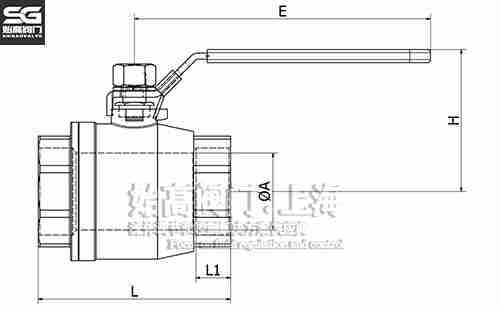 Q11F二片式球閥尺寸 Q11F二片式球閥尺寸