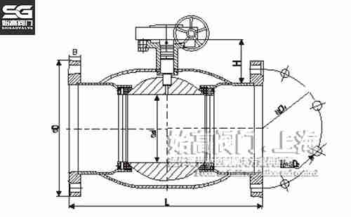 蝸輪法蘭全焊接球閥尺寸 蝸輪法蘭全焊接球閥尺寸