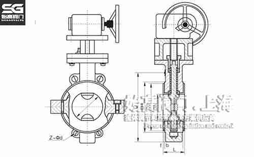 襯氟對夾蝶閥尺寸 襯氟對夾蝶閥尺寸
