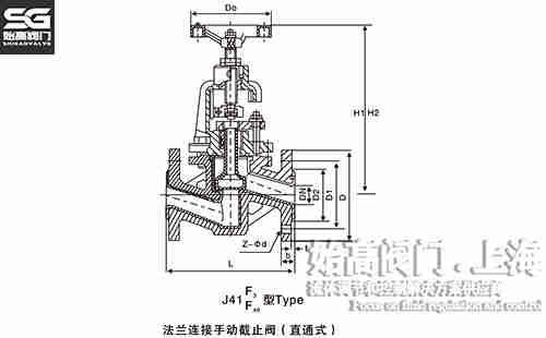 直通式襯氟截止閥尺寸 直通式襯氟截止閥尺寸