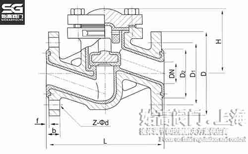 升降式襯氟止回閥尺寸 升降式襯氟止回閥尺寸