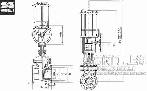 氣動(dòng)法蘭閘閥尺寸 氣動(dòng)法蘭閘閥尺寸