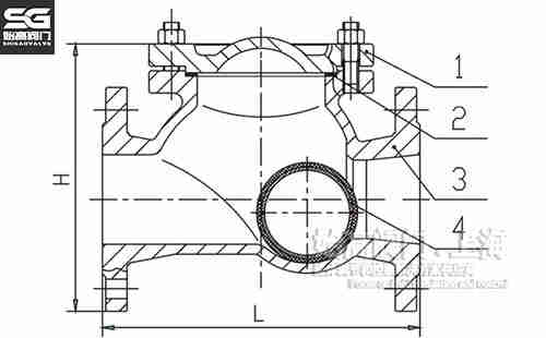 滑道滾球式止回閥尺寸圖 滑道滾球式止回閥尺寸圖