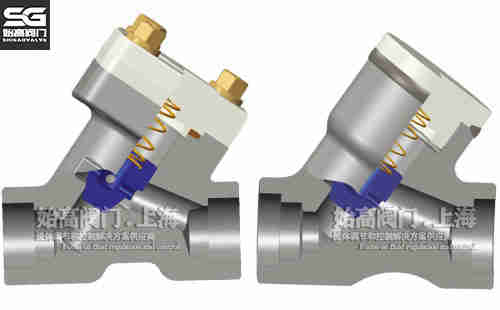 鍛鋼Y型止回閥結構圖 鍛鋼Y型止回閥結構圖